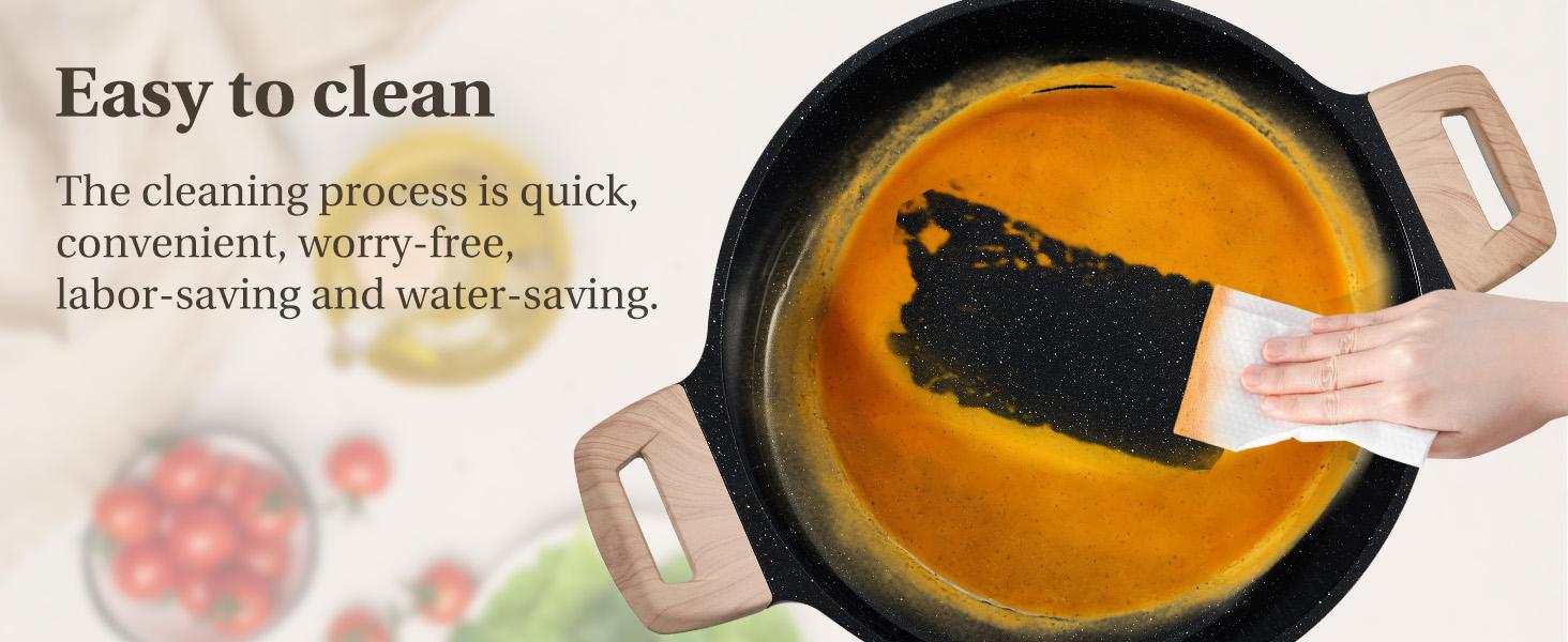 25-Piece Non-Stick Ceramic Granite Cookware Set with Stay-Cool Handles, Induction Compatible Pots and Pans Set for Healthy Cooking