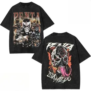 Lucha Libre – Masked Legends Vintage Wash | Cotton Oversized T-Shirt, Graphic Tee, Gift, Gift for Fan, Wrestling Culture, Retro Graphic T-Shirts, Streetwear Mexico Style