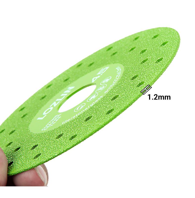 LOZLIN 1PCS/3PCS 115mm Diamond Saw Blades For Cutting And Grinding Tile And Marble,Ceramic, 45 Degree Chamfered Cutting Disc Porous Design, Angle Grinder Tools,father'sdaygifts