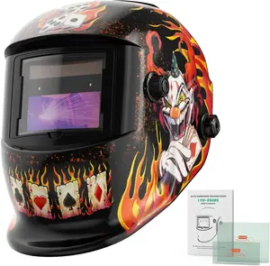 Auto Darkening Welding Helmet True Color Solar Powered Large Viewing Wide Shade 4/8.5-12.5 Weld Hood for TIG MIG Arc