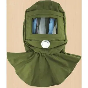Anti-Dust Sandblasting Mask with Shawl Cap, Reusable Protective Face Cover for Dust/Wind Protection, Durable Sandblasting Tool Accessory, Adjustable Safety Gear for Industrial Work spring  promo innovative non-stick welding nozzle