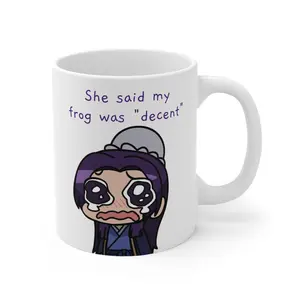 Crying Jinshi Decent Sized Frog Cute Funny Anime Merch Manga Reader Otaku Mug Gift Ideas Apothecary Diaries gift cup Drinkware Ceramic,A must-have for Anime fans and Manga readers, making it a cute Birthday or Graduation surprise for students