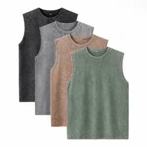 1/4 Pack Men's Oversized Tshirts Sports Vintage Heavy Cotton Tshirt Washed Loose Fit  Tee Sleeveless Vest for Casual &  Wear Athletic Compression outdoorfun