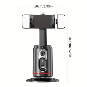 360° Intelligent Ai Face Tracking Phone Stand, Detachable Wireless Remote Control, Live Streaming Follow Focus Selfie Tripod, Mobile Holder
