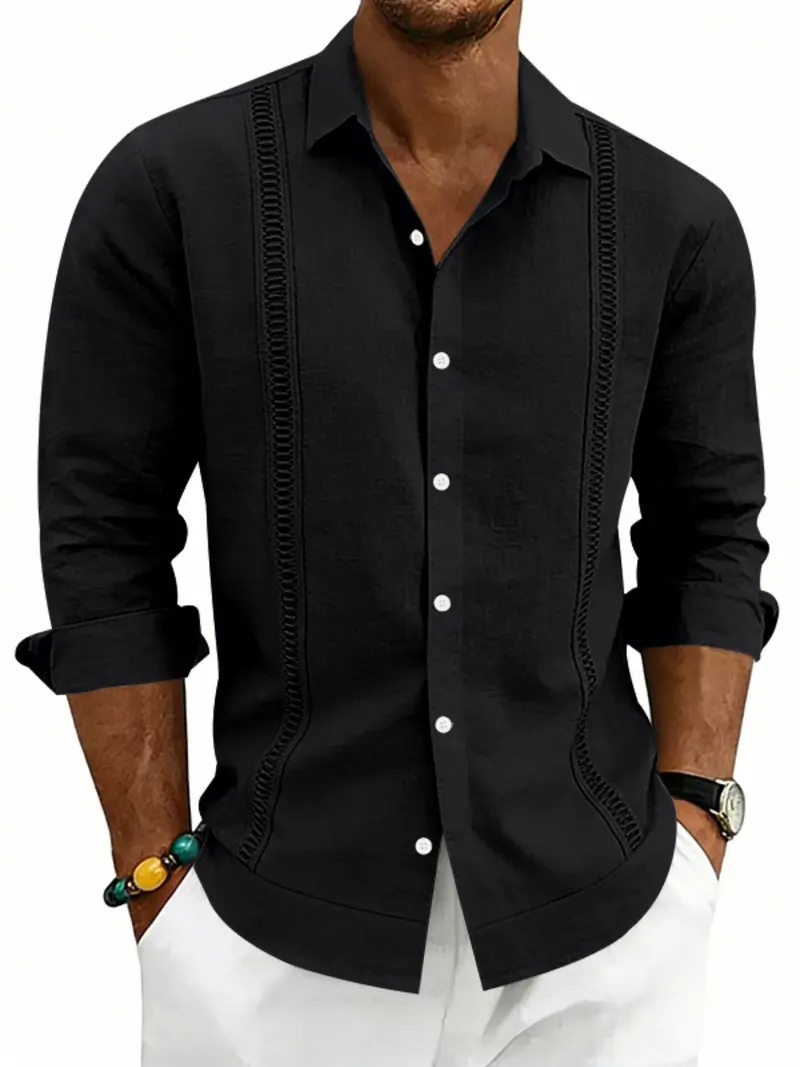 mens lace button up shirt - TikTok Shop