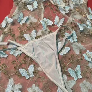 Sensual Lingerie Set: Lace Bralette & Butterfly Embroidery - Your New Favorite Sleepwear! 🌙✨ #ComfyLingerie