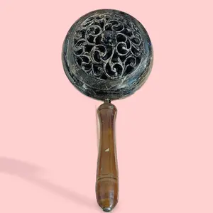 Resin and herb burner with handle bronze