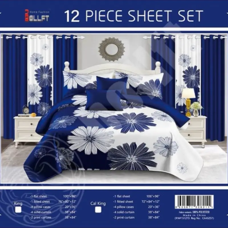 8 bedsheets 12 pieces dra sheet