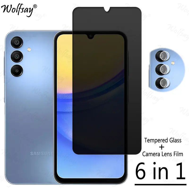 Privacy Screen Protector For Samsung Galaxy A16 5G Anti-Spy Tempered Glass Samsung A16 5G Camera Glass For Samsung A16 5G Glass