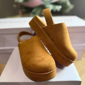 Tan Slingback Clogs