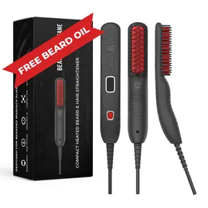 Beard Octane Beard Straightener - Heated Beard Brush For Men (Corded)
