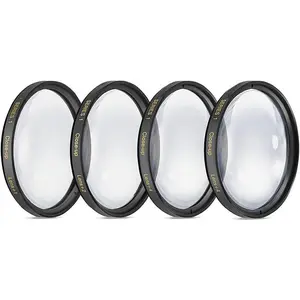 58mm Close-Up Filter Set (+1, +2, +4 and +10 Diopters) Magnification Kit for Canon Rebel T5, T6, T6i, T7i, T8i, EOS 80D, EOS 90D, EOS 77D, SL3 Cameras with Canon EF-S 18-55mm is STM Lens
