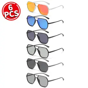 Multi-Pack of 6 Polarized Sunglasses with UV Protection, Ideal for Driving, Fishing & Day-Night Use