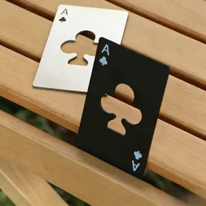 2PCS Credit Card Size Beer Bottle Opener |   Poker Ace Design for Men’s Gifts