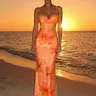 【Black Friday】Summer Vacation Bodycon Fit Sexy Floral Print Dress, Ideal for Beach Holidays, Hawaiian Style, Music Festivals
