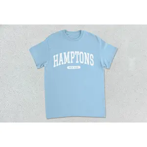 Hamptons T-Shirt New York Collegiate  Cotton Tee Unisex