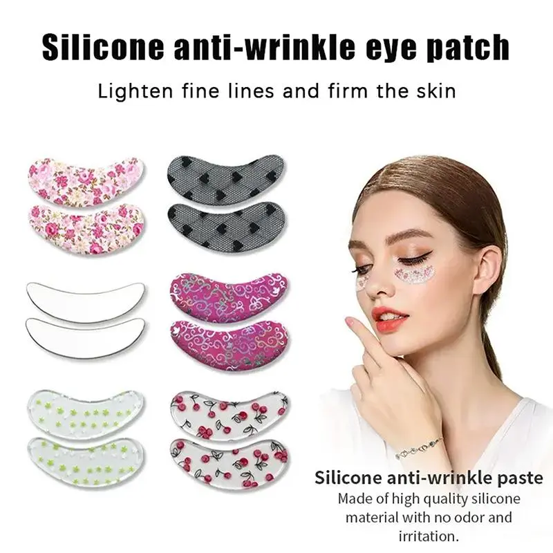 1 Pairs Of Silicone Eye Patches Are Suitable For Dark Circles And Puffy, Reusable Female Cooling Gel Eye Mask.