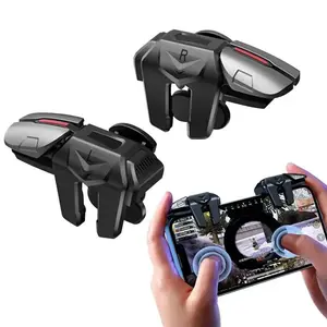 New Mobile Phone Gaming Controller Combo, Gaming Triggers Mobile Phone Game Controller for PUBG/Knives Out/Call of Duty/Rules of Survival, Aim & Fire Trigger for iPhone & Android Phones