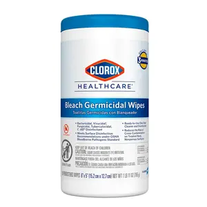 Clorox Healthcare Bleach Germicidal Wipes, 150 Count Canister (Package May Vary)
