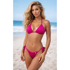 Venice: Micro Bathing Suit in Magenta