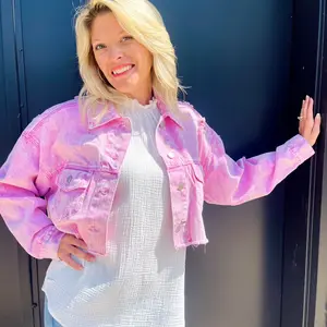 Pink Distressed Jacket