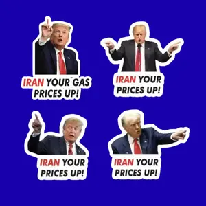 [COMBO4pcs]Anti Trump I Did That Gas Pump Price Sticker, Political Humor Meme Vinyl Decal, Funny Election Parody Sticker, Anti Trump Satire Design, Waterproof Car Laptop Sticker, Viral Inflation Joke Gift Idea