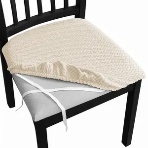 1pc/4pcs/6pcs/8pcs/Elegant Textured Striped Design Seat Cover, Multiple Colors Available, Durable & Stylish Chair Cushion Protector, Ideal for All Occasions