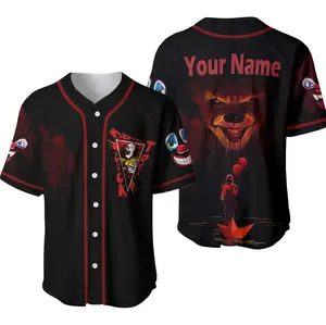 Personalized Pennywise Baseball Jersey, Baseball Jersey Shirt, Outdoor Sports, Sport Shirt, Dynamic And Comfortable