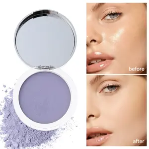 Lavender Powder Freeze Makeup Finish, Smoothing Matte Filter, Transparent Brightening, No Stuck Powder, Natural Look, Single Item