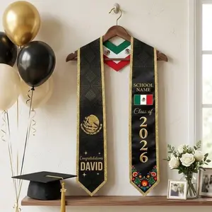 Mexican Flag Graduation Sash 2026, Custom Mexican American Graduation Sash, Mexican Stole, Mexican Student Stole 2026, Graduation Gift Graduation Stole
