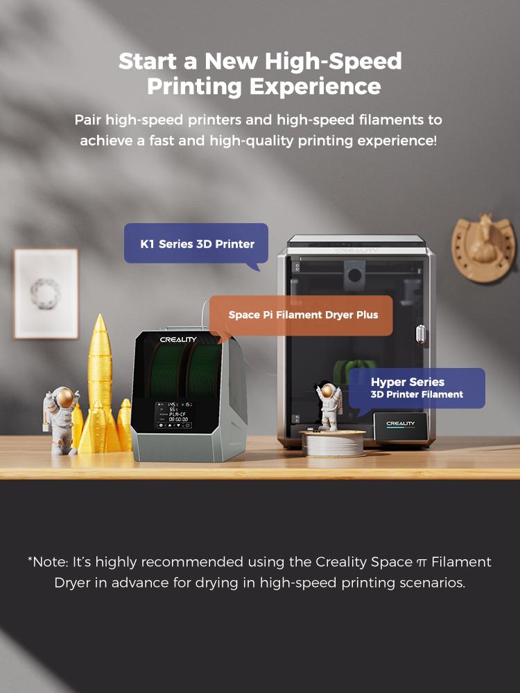 Creality Space Pi Filament Dryer Plus - Dual-Spool Filament Dryer Box for 3D Printing with PTC Heater