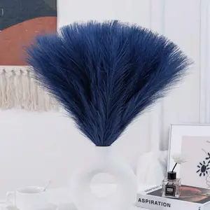 10pcs Elegant Artificial Pampas Grass Reed -  Polyester Fabric Made Soft And Fast, Modern Simple Nordic Style,Bohemian Style - For Home Decoration, Vase Flower Arrangement, Wedding, Party, Living Room, Bedroom, DIY Wall, Office Desk Filler.