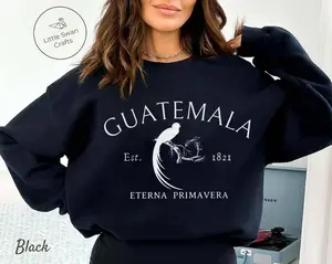 Guatemala Sweatshirt, Guatemalan Bird Crewneck Pullover, Unisex