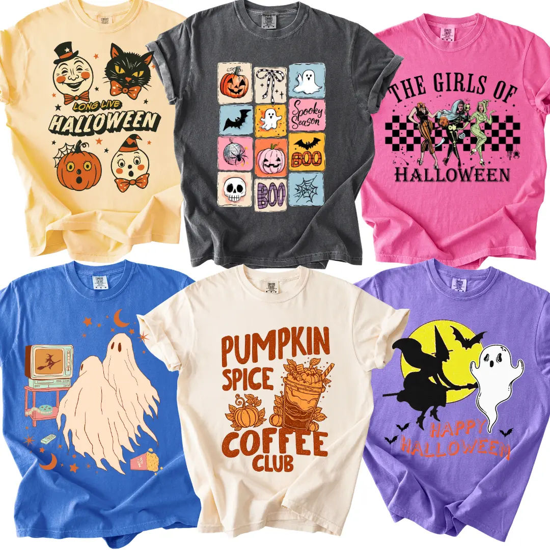 Comfort Colors Halloween 2-Pack Bundle | Pick Any 2 Spooky Graphic Tees | Comfort Colors Halloween Two-Pack Bundle | Build Your Own Spooky Set | Halloween Graphic Tee Bundle | Mix & Match 2-Pack