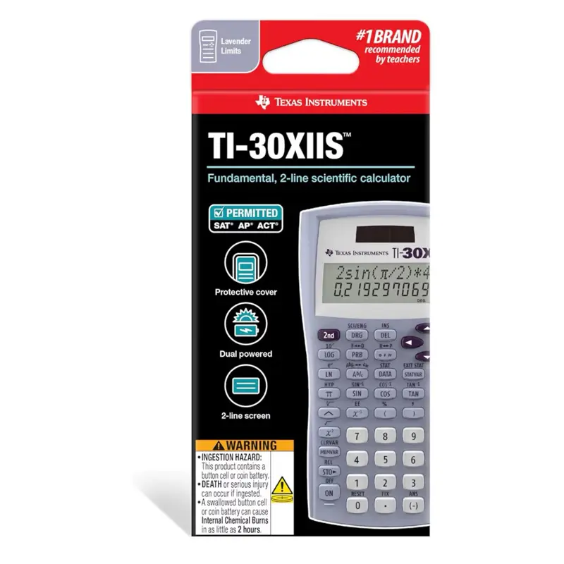 TI-30XIIS Scientific Calculator, Lavender Limits