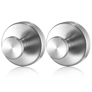 VEVOR Suction Cup Hooks for Shower, 2-Pack No Drill Stainless Steel Hooks, Suction Cup Shower Towel Hanging Hook, for Bathroom Wall, Kitchen, Glass, Mirror and Tile to Hang Towels, Robes LoofahVEVOR Super Brand Day