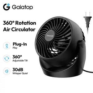 Gaiatop Desk Fan, 5-Inch Portable Electric Table Desktop Air Circulator Fans, Small but Powerful with 3 Speed 360° Adjustable Tilt, Practical Home & Office Gift