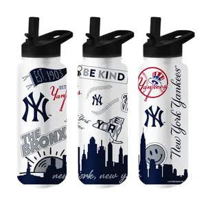 Logo Brands 520-S34QB-63 34 oz MLB York Yankees Native Quencher Bottle