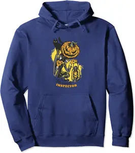 The Candy Inspector Creepy Pumpkin Halloween Costume Pullover Hoodie - 72B0CDFYG4Z8