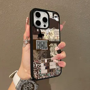 Adorable Magnetic Case for iPhone11/12/13/14/15/16/promax Western Cowboy Collage MagSafe Compatible, Lightweight, Anti-Fall | Girly & Chic Style