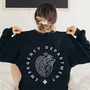 Emergency Department T Shirt and Sweatshirt, Emergency Nurse Crewneck, Emergency Medicine RN EMT Top, ER Nurse Sweater, Hospital Staff Gift