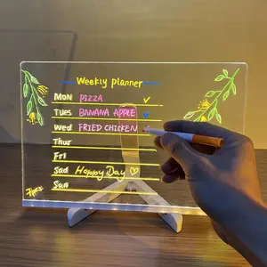 Proposal Party Decorative Drawing Board  LE d Light-Up Dust-Free Writable Acrylic Smart Blackboard Set