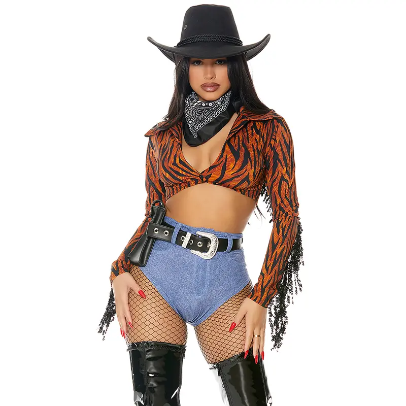 Forplay Women's Halloween Round Em Up Sexy Cowgirl Costume