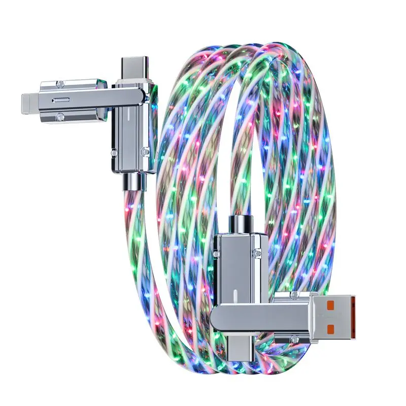 120W 4-in-1 Data Cable, Anti-interference Charging Cable, Support Type-C to Type-C Reverse Charging, Type-C 100W Lightning 27W, Multi Charger Cable, Multifunctional Charging Cable, Super Fast Charging, Fast Charging Solution, USB C Charging