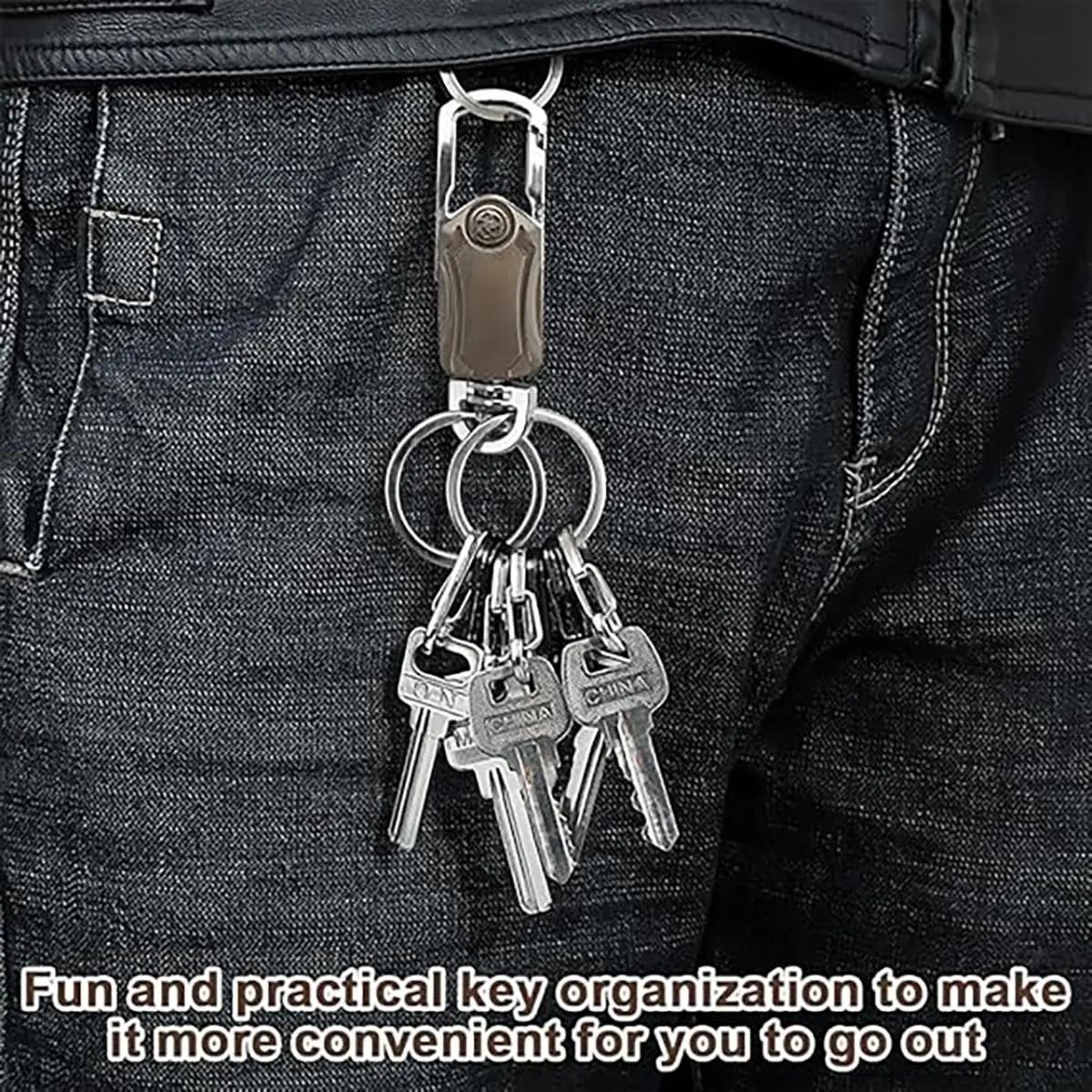 Joytutus Multifunctional Heavy-Duty Keychain - Carabiner Clip, Bottle Opener, Fidget Spinners, Compact Design, Scratch-Resistant, Fade-Resistant for Car Keys, New Year Gifts