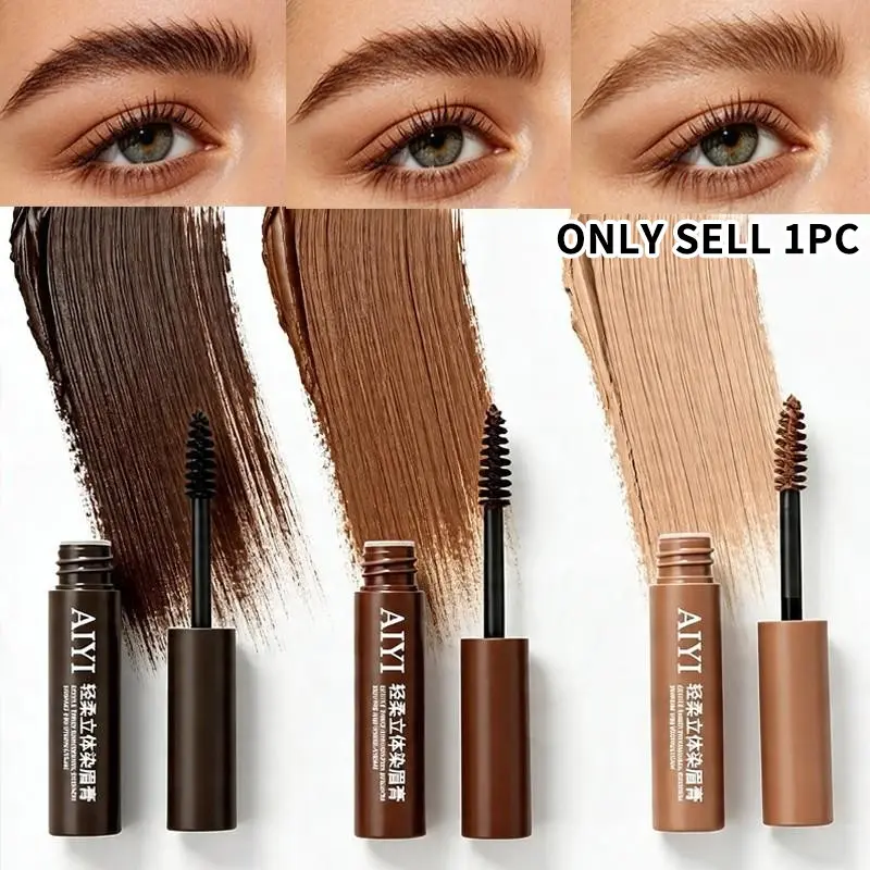 Eyebrow Mascara, Waterproof Sweatproof, All-Day Wear, Brown Shades Brighten Complexion, Enhances Brows & Complexion, Precisely Sculpted Brows, Versatile for Dating & Daily Looks