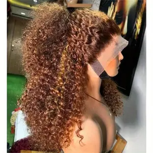 Highlight Ombre Lace Front Wig Human Hair 360 HD Honey Blonde 4/27 Deep Wave Lace Frontal Wigs Human Hair Hidden Strap 13x6 Deep Wave Lace Front Wigs Human Hair 180% Density Honey Blonde Deep Curly Human Hair Wig Ombre Deep Wave Highlight Lace Front Wigs