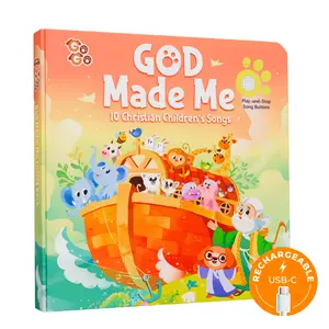 God Made Me: 10 Christian Children's Classics Sound Book - USB-C Rechargeable Musical Book