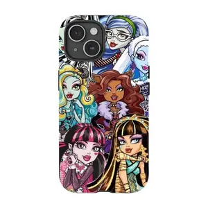 Monster High Them Tough Phone Case Cartoon Two-In-One Drop-Resistant Mobile Phone Case Protection, Shockproof For IPhone 17-12, Pro Max, Pro Plus, and Samsung S25 24 23 Safety Case