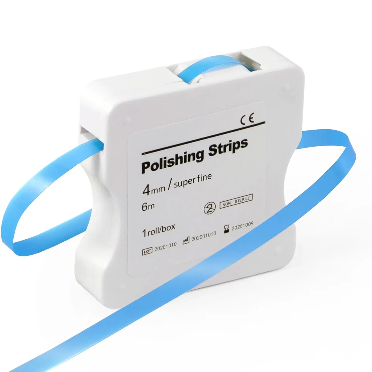 Dental Polishing Strips, Teeth Abrasive & Finishing Strips 4mm x 6M, Inter-Dental Oral Care Cleaning Tool - Sanding Grinding Whitening Teeth (Blue) - 12 Months Warranty